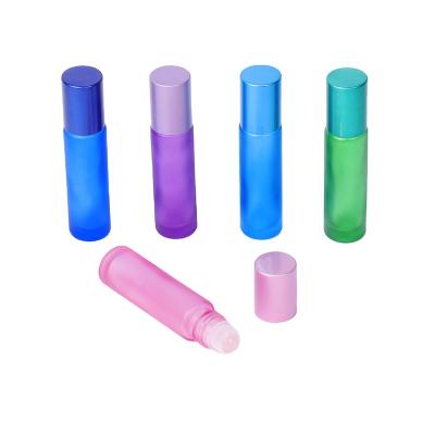 China Cosmetic Premium Natural Gem Rollball Essential Oil Dispenser Skin Care Body Oil Perfume Toner Roll On Glass Bottle for sale