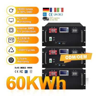 China CAN Communication Port 51.2V 100Ah 150Ah 280Ah LiFePO4 Battery For Solar Power System for sale