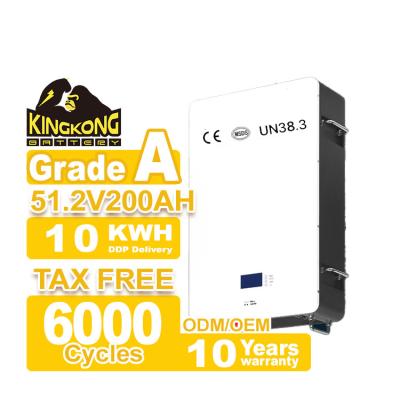 China Hybrid Grid Powerwall Lifepo4 Home Battery 48V 200ah 10Kwh 51.2v 300ah Lithium Ion Batteries With WIFI for sale