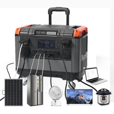 China Estación eléctrica de batería LiFePO4 para acampar al aire libre 150W 300W 500W 1000W 2400W 3000W en venta