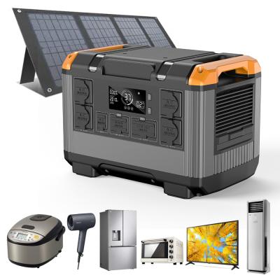 China Emergency Outdoor 2400w Power Station with LiFePO4 Battery Type and Fast Charging Time for sale