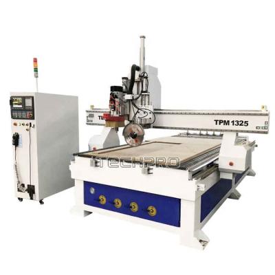 China Hotels TechPro CNC Router Machine Woodworking 1325 Saw Cutting Machine For Sale for sale