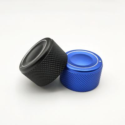 China Pure aluminum with CNC machined knurled rotary lock screw 26x15mm flattening control knob with pointer. for sale