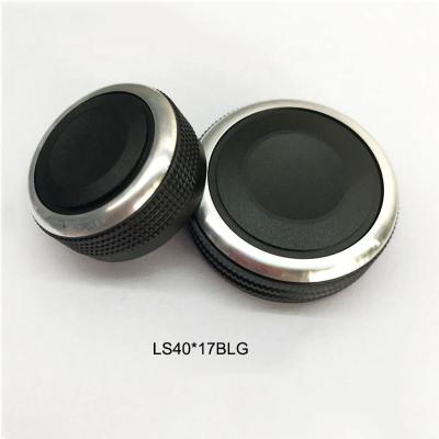 China Large Insert 40x17mm Black Aluminum And Plastic Rotary Control Knob For Studio Controller for sale