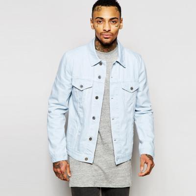 China Wholesale Cheap Bule Bule Men's Classic Lightweight Denim Jacket Breathable Single Breasted Cheap Price for sale