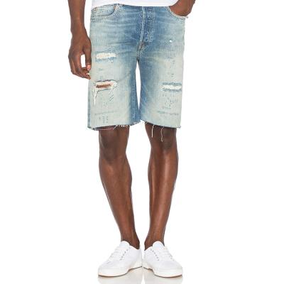 China OEM Hot Sale Casual Funky Mens Breathable Jeans Slim Ripped Fit Men's Breathable Shorts for sale