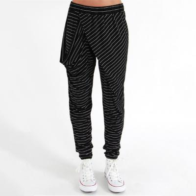 China Anti-Pilling Women Joggers Anti-Pilling Casual Loose Pants Long Striped Stylish Harem Pants for sale