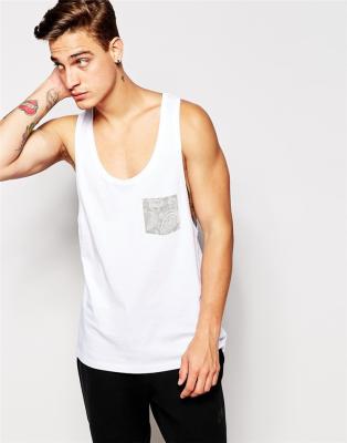 China Cotton Anti-Pilling Vest 100 White Cotton Men's Loose Cotton Anti-Pilling Tank Tops Men's Tank Top for sale