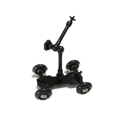 China Video Rail Camera SLR Camera Track Skater Dolly Car Moving Table Rolling Slider for sale