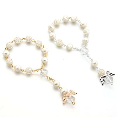 China Durable Hot Selling Angel Bracelet Religious Acrylic Pendant Rosary Bracelet Religious Jewelry for sale