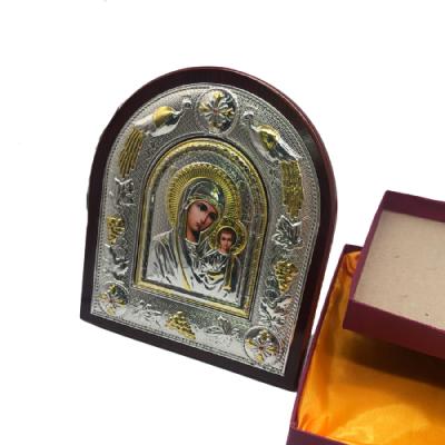 China Europe Jesus Maria Peacock Frame Metal Religious Ornaments Maria Religious Aluminum Statues for sale