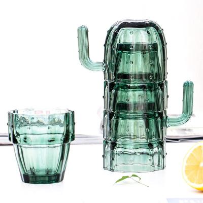 China Cactus Glass Stocked Stackable Set for sale