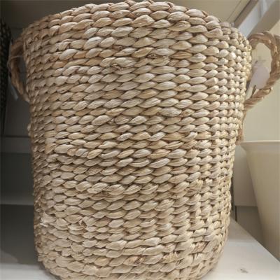 China Sustainable Folding Cotton Rope Storage Basket For Fabrics Wicker Baskets For Storage for sale