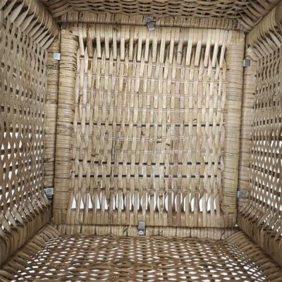 China Large Picnic Basket Shopping Wire Storage Wicker Wicker Sustainable Basket Picnic Basket Handmade - Woven Storage Basket for sale