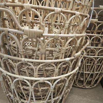 China Sustainable Rattan Basket Large Baby Basket Wire Baskets For Laundry Storage for sale