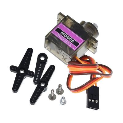 China 5 PCS MG90S Motor 9G Servo Motor 9G Servo Motor Flat Boat Smart Helicopter Robot Car Micro Servo For Arduino MG90 for sale