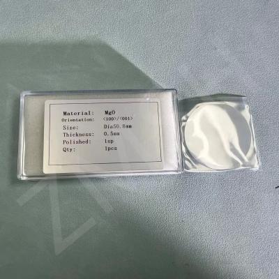 China 2inch MgO Wafer Thickness 500um Orientation<100> Crystal Magnesium Oxide Crystal Customized for sale