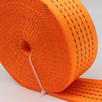 China Cargo 50mm lashing 2 inch polyester webbing tie belt strap polyester moving belt used for ratchet buckle strap for sale