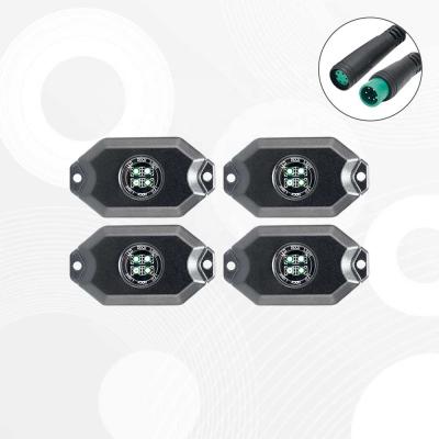 China Iron & High Quality Zinc Alloy Car LED RGBW RGB Rock Lights Pod Light Kits Underbody 4pcs 8pcs APP Controller For Jeep 4x4 Offroad for sale