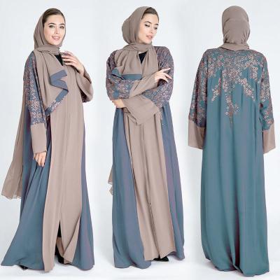 China Latest Design Women Muslim Clothing Abaya Dubai Middle East Clothing Digital Printing Flowers Muslim Women Abaya for sale