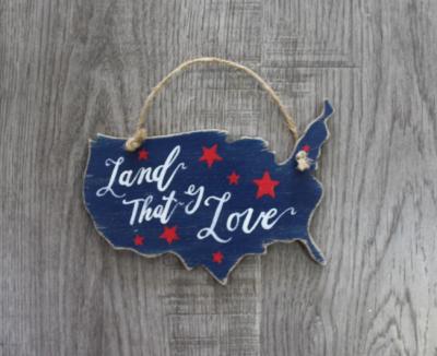 China USA RWB Small American Wooden Ornaments for sale