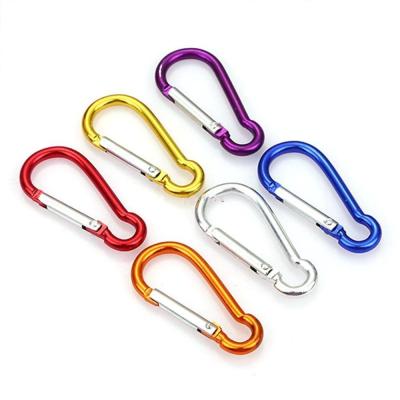 China Camping Aluminum Spring Clip 5# Aluminum Alloy Carabiner Lock Hook Snap Key Chain Rise for sale