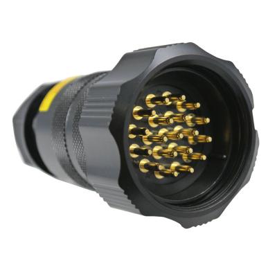 China Power 19 Pin Socapex Stage Light Male Cable Connector Like KUPO IP66 for sale