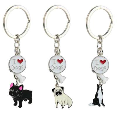 China Metal Key Chains Snow Globe Key Chain Pet Key Chain Metal Decoration Customized Key Chains For Various Countries Tourist Souvenirs for sale