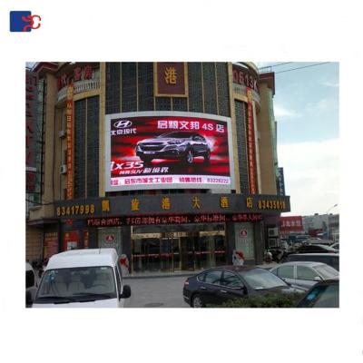 China Outdoor High Quality Building Wall Mounted Full Color P10 Led Display Board for sale