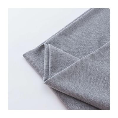 China Comfortable High Quality Sustainable Green Natural Yarn Dyed Fabric Knitted 220Gsm Mesh Fabric For Polo Shirt for sale