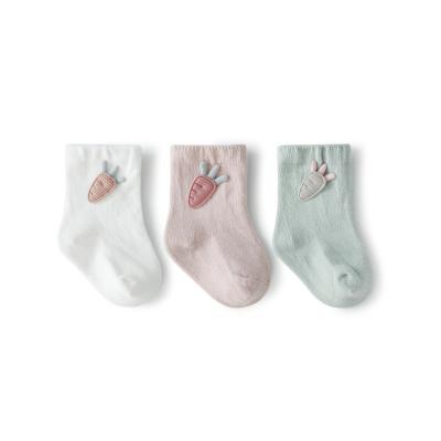 China Spring and Autumn New Children's Cartoon Accessories Breathable Wholesale Cute Baby Socks Hand-stitched Newborn Baby Socks for sale