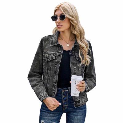 China Winter Sale Other Popular Hot Women Ladies Jean Button Pocket Denim Jacket for sale