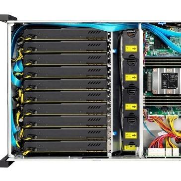 China High Efficiency GPU 3080 Case 10 GPU 3090 3300W 70mm Server Case RMC4104-790-HTF for sale