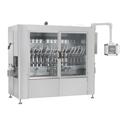 China Durable Using YG-10A Automatic 10-head Servo Piston Price Lube Engine Oil Filling Machine With Capping Labelling Machine for sale