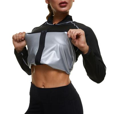 China Fashion& casual& Sports Neoprene Long Sleeve Sauna Suit Lady Weight Loss Workout Sauna Sauna Slimming Suit For Women for sale