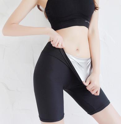 China Exercise Neoprene Sauna Sweat Fitness Wear Lose Weight Waist Trimmer Control Yoga Shorts Neoprene Sauna Sport Tracksuit for sale