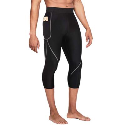 China Spandex/Polyester Workout Fitness Butt Lift Gaiters Gym Yoga 7-Length Running Tight Pants With Pocket for sale