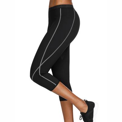 China Hot Sports Women Neoprene Sauna Slimming Body Shaper Capri Pants Thermo Sweat For Weight Loss Sauna Woman Burning Pants for sale