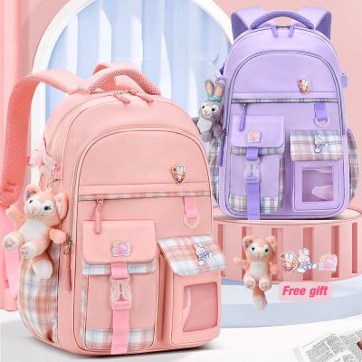 China Wholesale Primary Class Style Bookbags Bookbags Kids Book Satchel Custom Kids Backpack Simple Waterproof Canvas Simple Bag School Bags for sale