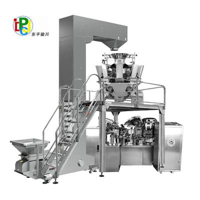 China Rotary Food Vacuum Pouch Packing Machine For Pickles Solid Preserved Add Liquid for sale