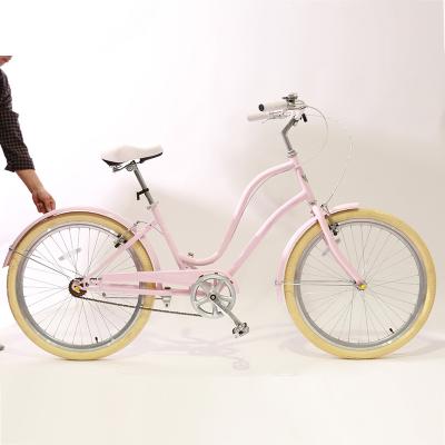 China Lady Women Girl Student Color City Bike Retro Bikecycle Steel Hot Classic Flat Dirt Road Female City Bike 700C for sale