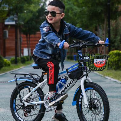 China New Safe Carbon Steel Children's Mountain Bikes Disc Brake Student Double Off Road Bicycle Outdoor Bike For Boy for sale