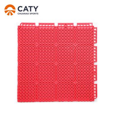 China Indoor Outdoor Sports Rubber Floor Elastic Interlocking PPE TPE for sale