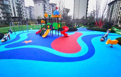 Cina Pavimento di gomma per parco giochi EPDM antiscivolo con multicolori UV resistenti in vendita