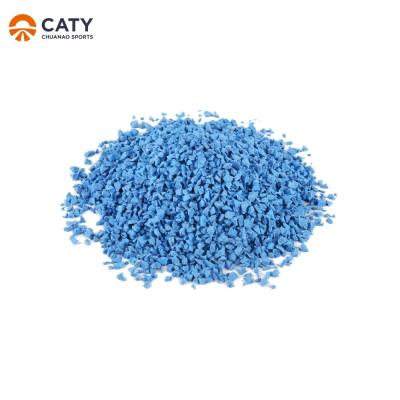 China Elastische EPDM kleurgranules, blauwe rubberpellets voor speeltuin Te koop