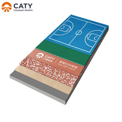 China Quick installation Sustainable Prefabricated Acrylic Surface Indoor & Outdoor Basketball Court Covering Volleyball Badminton Tennis For Sports Field Sport Clubs Educational Institutions for sale