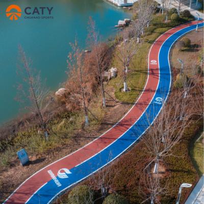 China Quick Installation Prefabricated Rubber Jogging Track Material Jogging Colored Rubber Granules for Sale for sale
