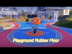 Blue Safety Playground Rubber Tiles Sound Absorbing For Children