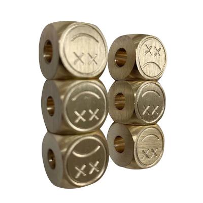 China Creative Bar Supplies Mahjong Sieve Hand-Polished Pure Copper Solid Dies Uncalibrated Brass Aluminum Metal Face Dies for sale