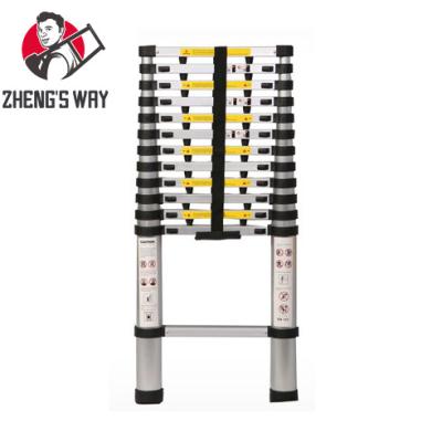 China Universal Aluminum Telescoping Ladder Price Anti-Pinch Folding Ladders 12.5 Feet for sale